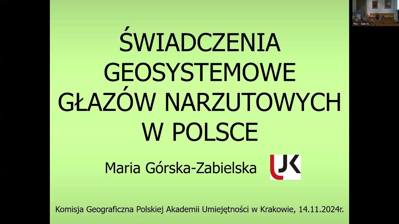 Komisja Geograficzna PAU - 14 listopada 2024
