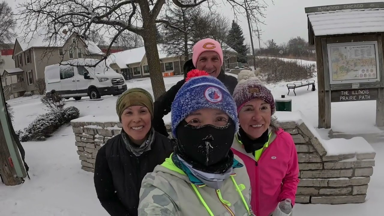 Winter running on prairie path, Jan 2026