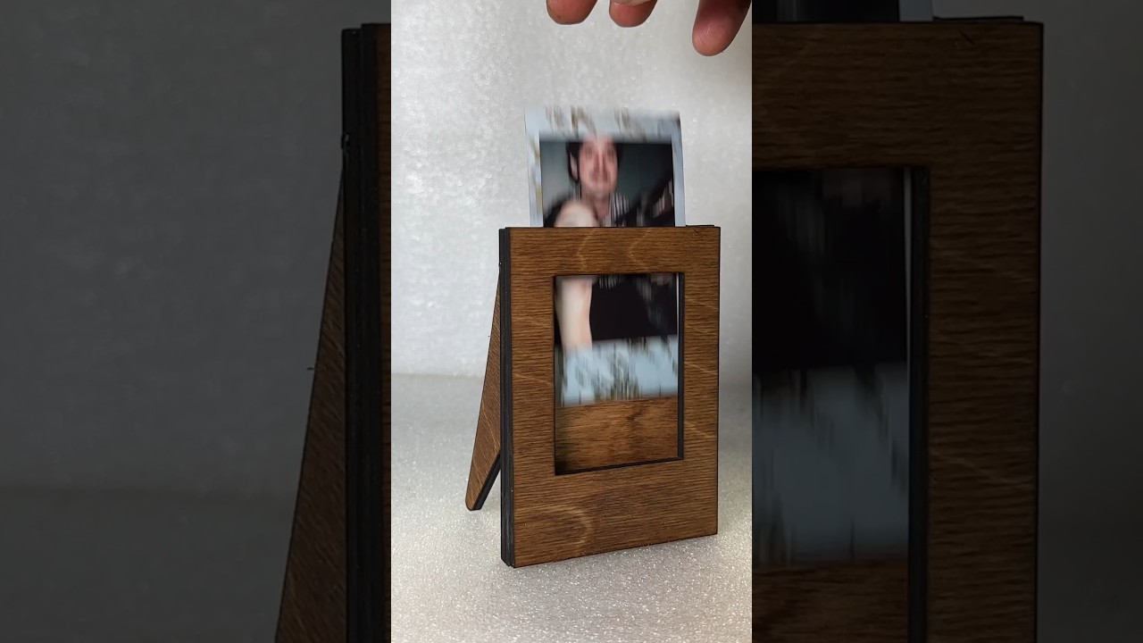 #lasercutting Mini Photo Frame - #DIY INSTAX mini #wood picture frames