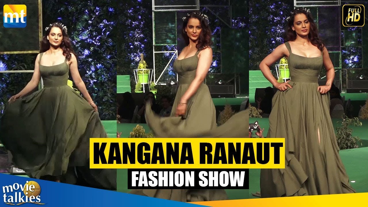 Beautiful Kangana Ranaut Ramp Walk For Aditya Birla Livaeco Eco-Friendly Cloth Fashion Show
