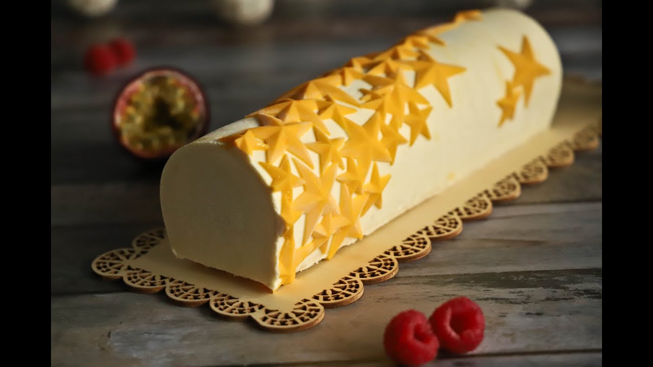 Bûche framboise-passion