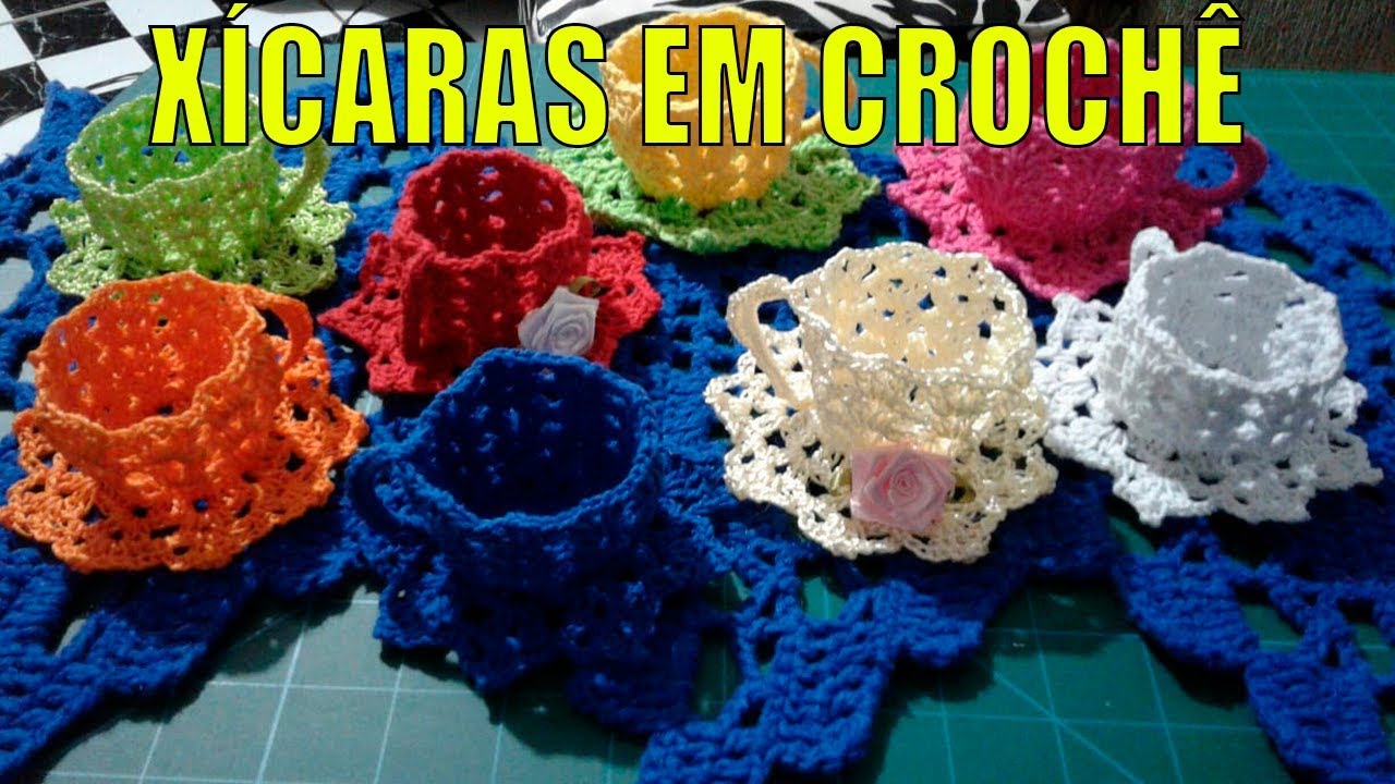 PASSO A PASSO DESSAS LINDAS XÍCARAS EM CROCHÊ SUPER FACIL