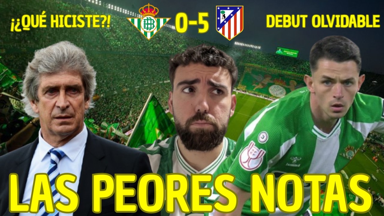 NOTAS DEL BETIS vs ATL&Eacute;TICO/ &iexcl;PELLEGRINI NO PUEDE PONER A ADRI&Aacute;N, DEBUT&Oacute; FIDALGO..! (NOTAS DE RISA)