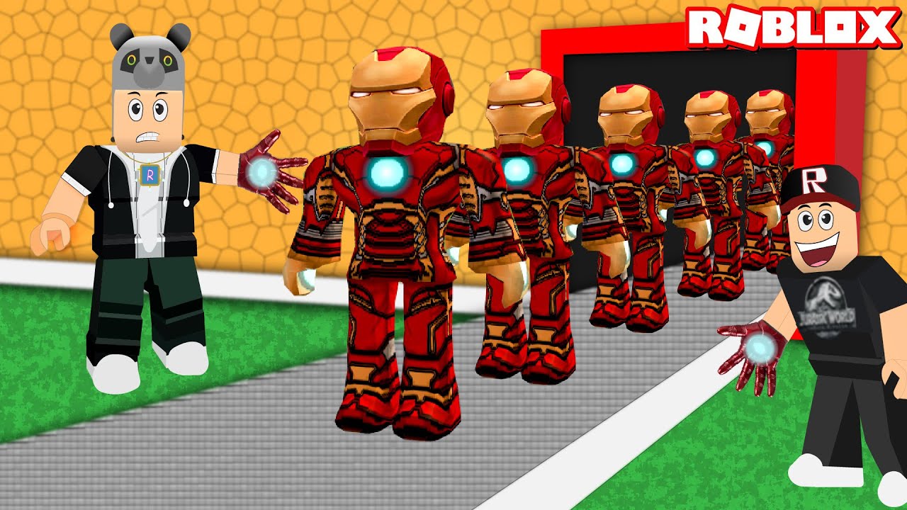 İkimizde Güçlüyüz!! Demir Adam Fabrikası Kurduk - Panda ile Roblox 2 Player Super Hero Tycoon