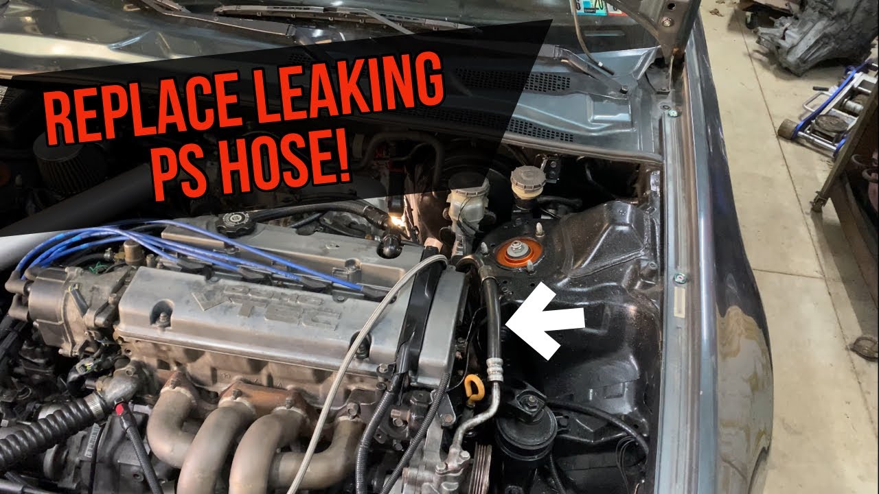 How to change Honda Prelude high pressure power steering hose!