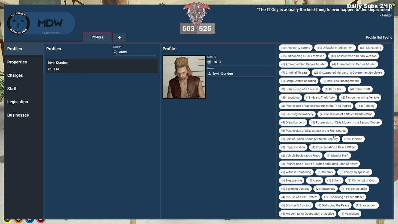 Gang That Wants to War with BBMC Checks Dundee's Record -  BigSkenger || GTA 5 RP NoPixel