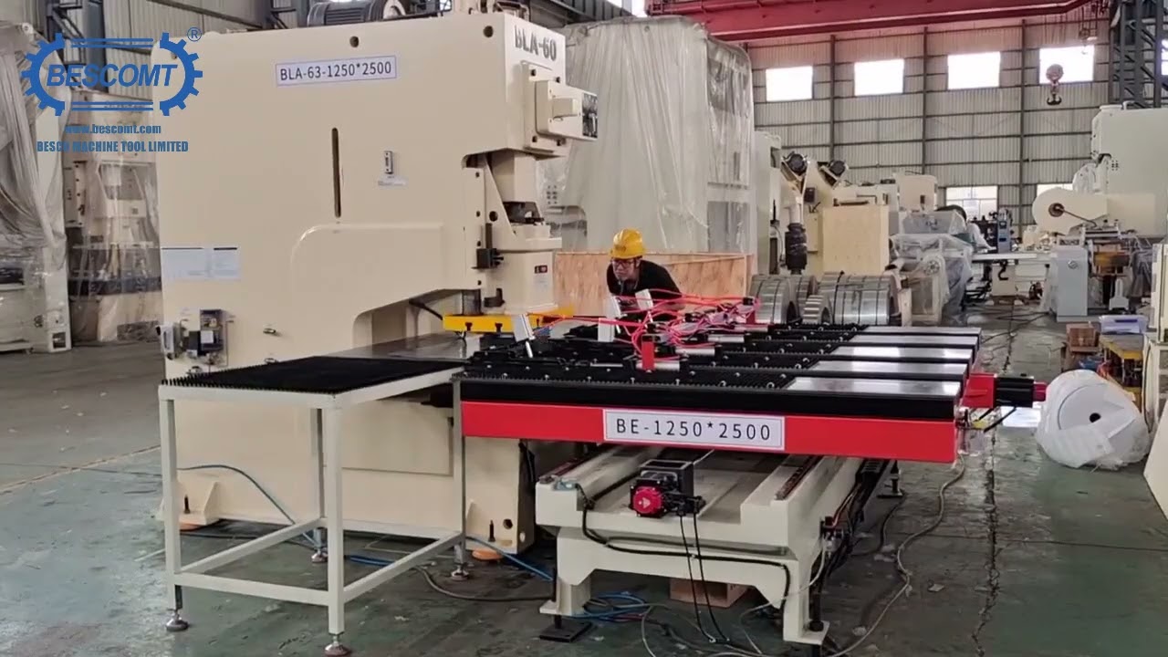 Bescomt screen production line 1250*2500mm sheet stamping different hole making