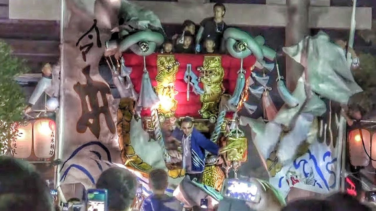 2019.10.16 東大阪市 吉田春日神社 秋祭り 布団太鼓・太鼓台 宮入り（下島・艮・市場・本郷・新家）