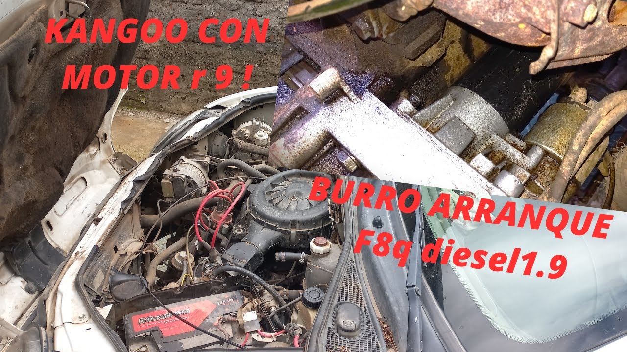 BURRO ARRANQUE de KANGOO diesel 1.9 en R9 (modificacion)