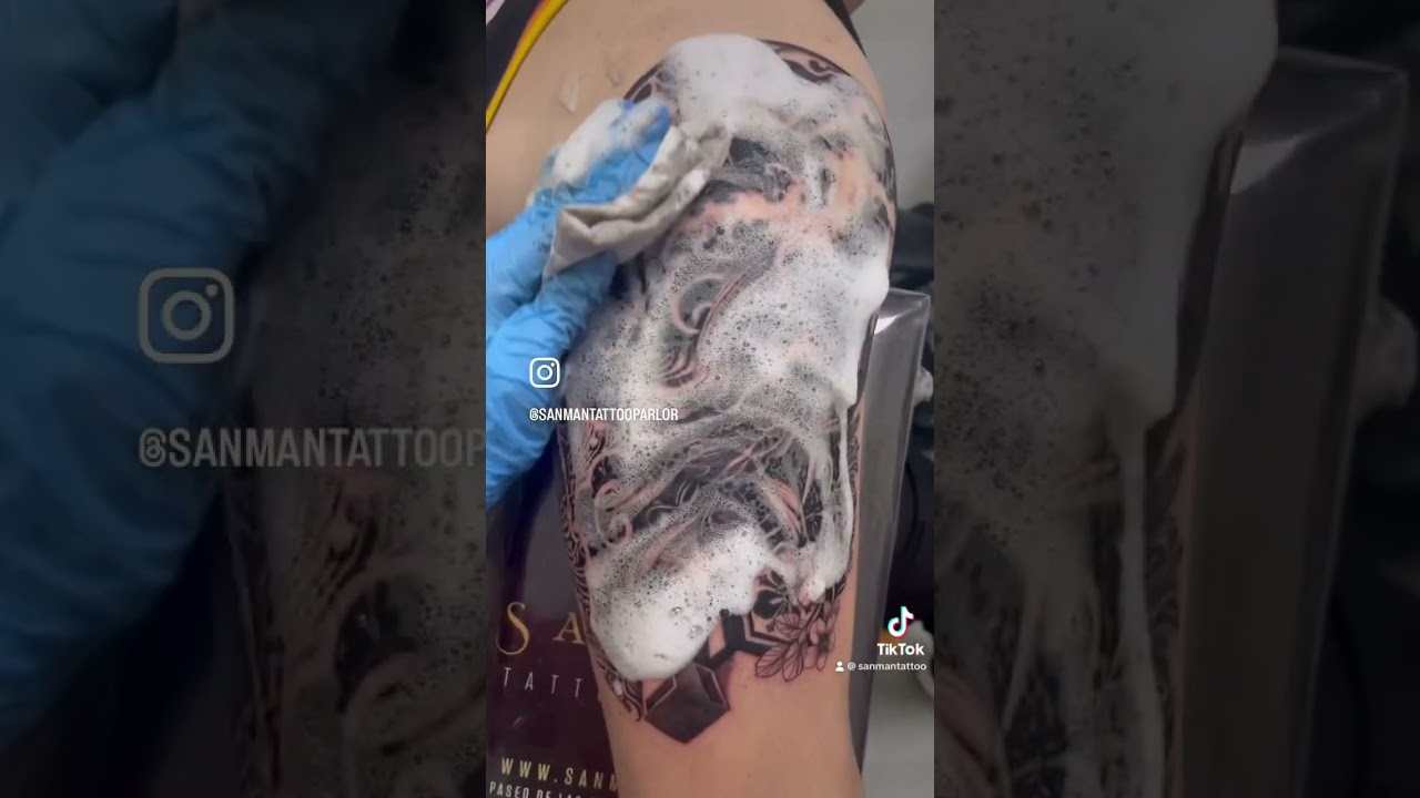 Tatuaje paso a paso  geom&eacute;trico japon&eacute;s. Japan style tattoo