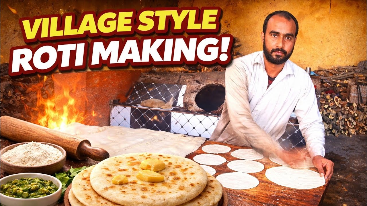 Traditional Roti Making 🔥 | Satisfying Desi Food Video #tandooriroti #tandoorichaap #viral #foryou 