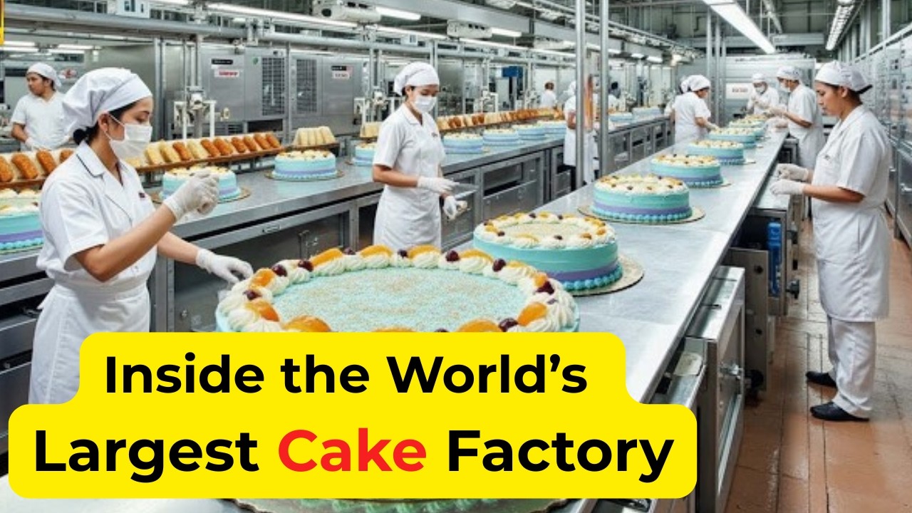 How Millions of Cakes Are Made in a Factory: Automatic Cakes Factory Process