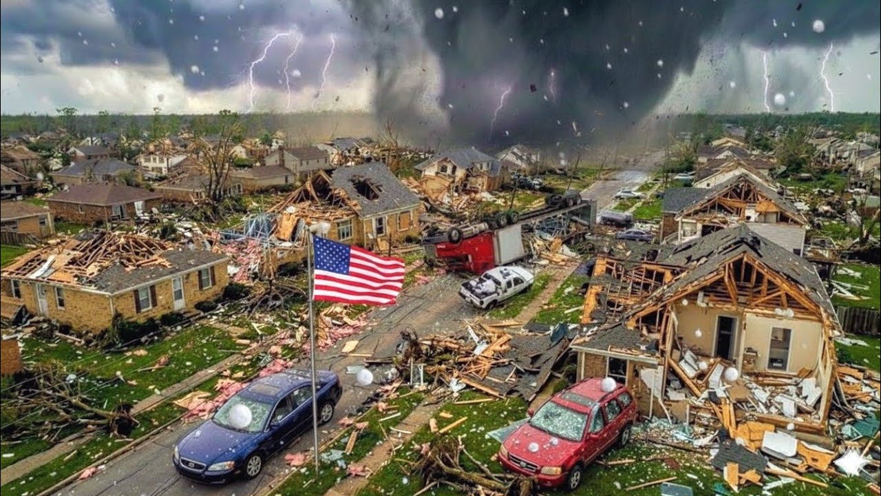 Chaos in Illinois! Violent EF-3 Tornado & Grapefruit Sized Hails Destroyed Homes & Cars in Kankakee