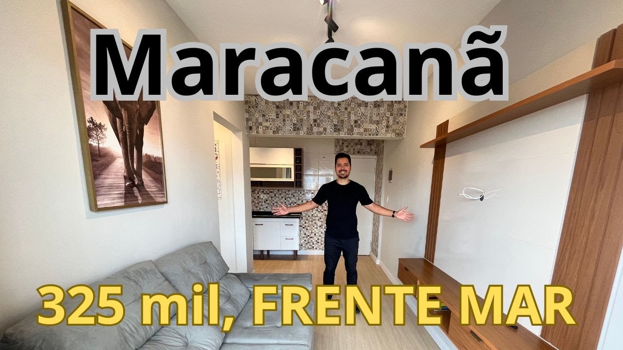 Apartamento FRENTE MAR, 1 dormitório em Praia Grande no Maracanã