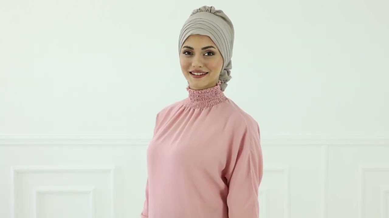 How to wear Chiffon Instant Turban with Cross-Stitch Tie Detail | HT-30