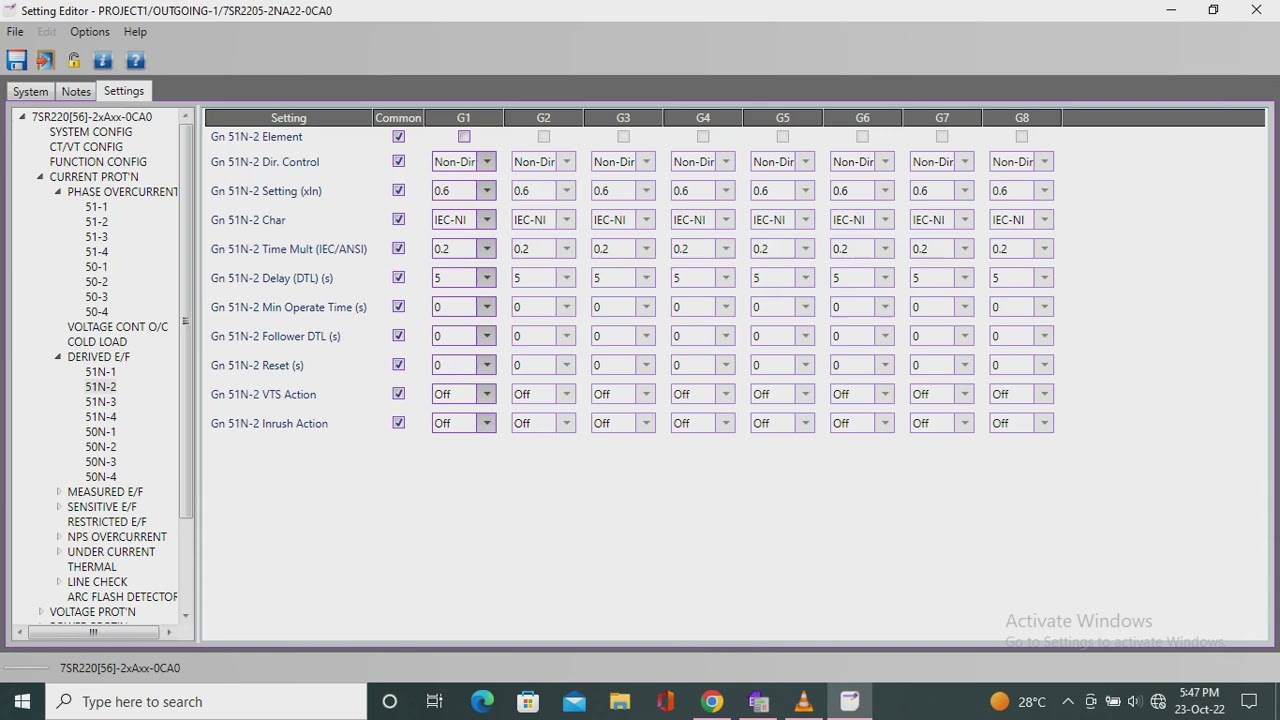 reyrolle 7sr2205 full configuration