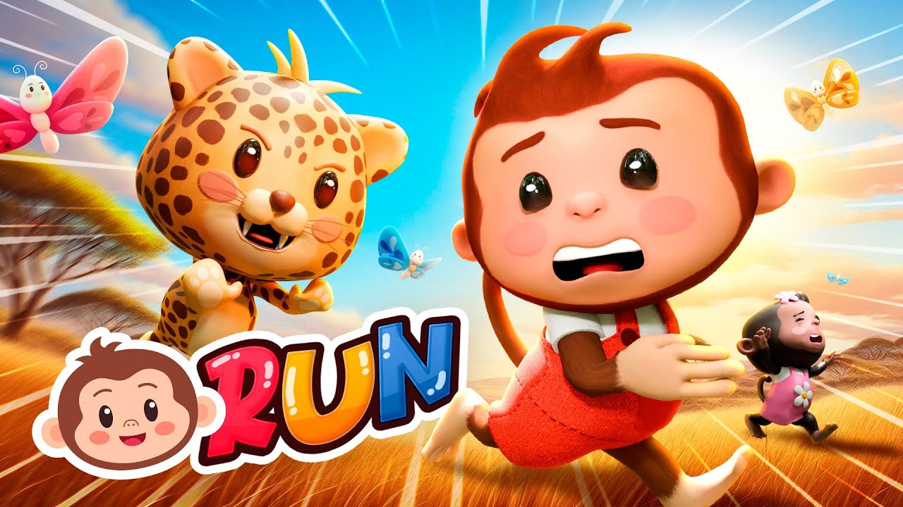 Monkakitos RUN | Fuja do Guepardo 😱🐯 | Atividade Infantil Para Brincar em Casa
