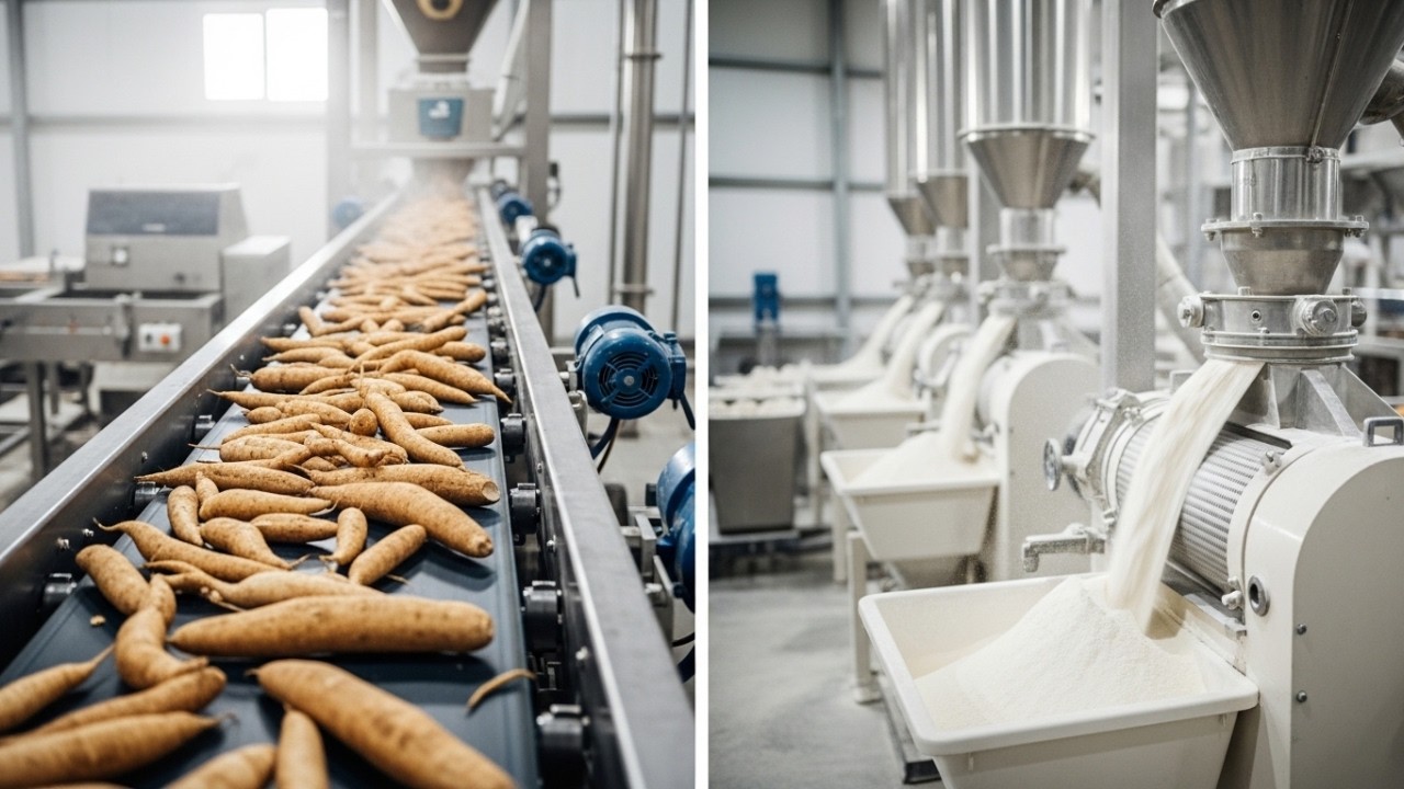 How Cassava Flour Is Made | Full Factory Process Explained
