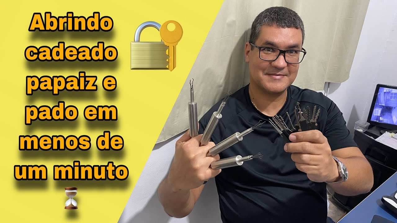 Abrindo cadeado papaiz e pado em menos de um minuto !!!