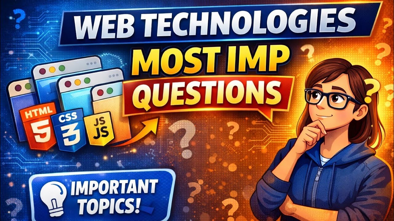 Web Techology Important Questions | BCA EXPERT