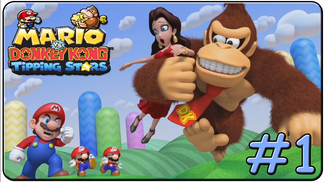 Mario vs. Donkey Kong Tipping Stars 100% Walkthrough Part 1 Rolling Hills