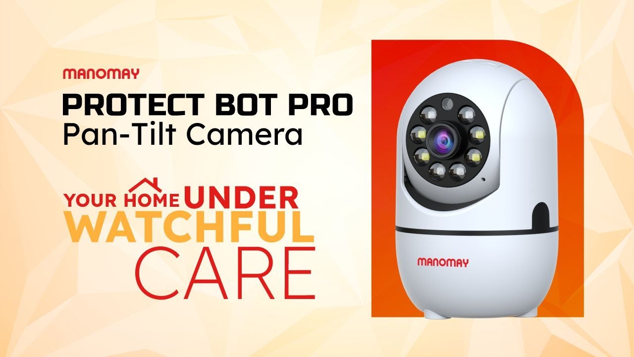 Manomay 2MP Wi-Fi Protect Bot Pro Pan-Tilt CCTV Camera | Smart Wireless Home Security with Alexa