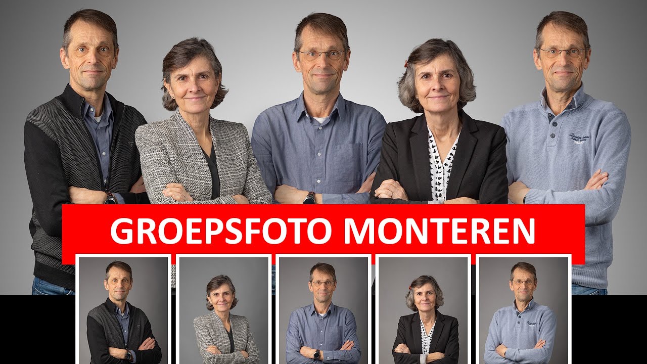 Photoshop | Groepsfoto met gepaste afstand | Maken en montage (Dutch)