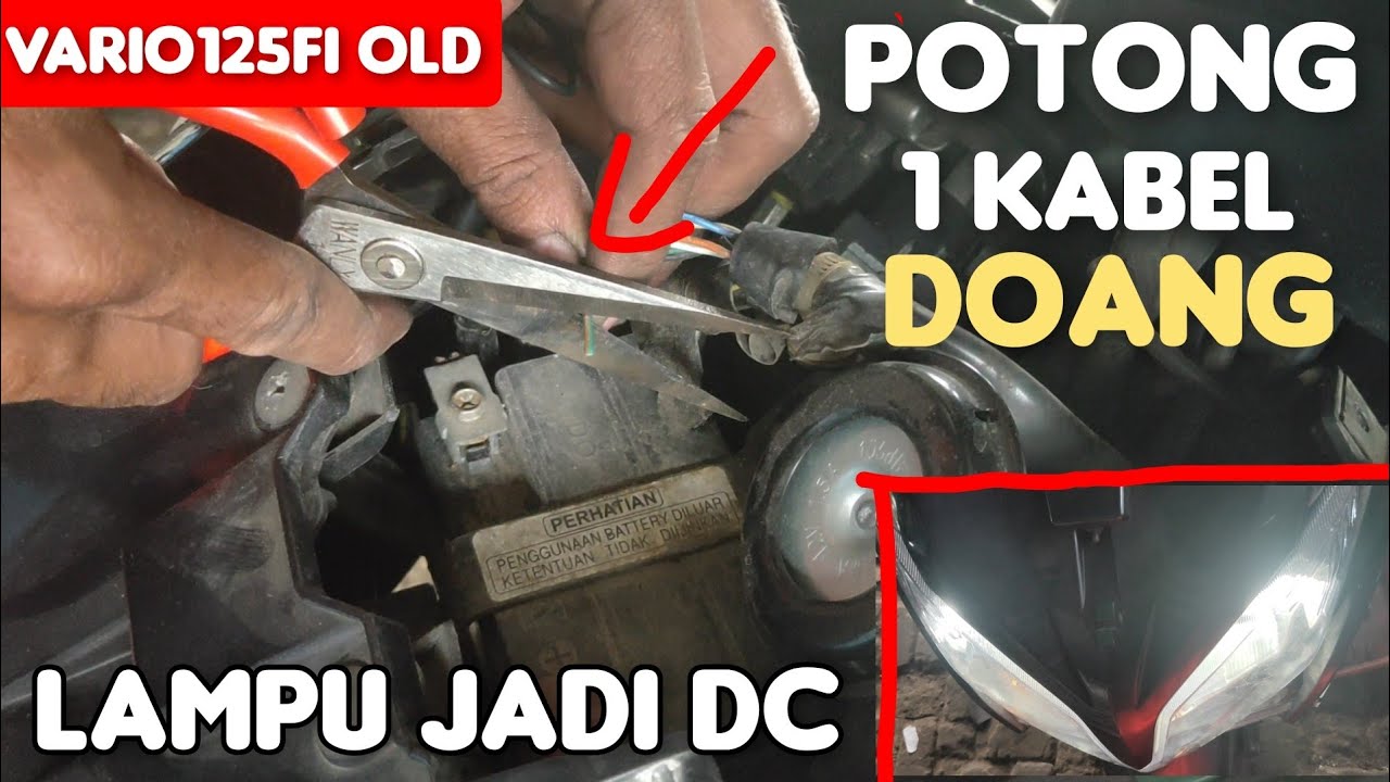Kontak on lampu langsung nyala, aki tidak tekor..#vario125old