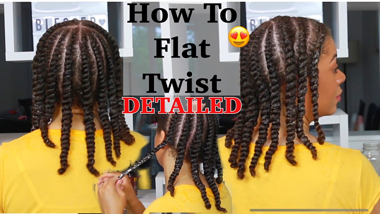 How To Flat Twist Natural Hair For Beginners VERY DETAILED! Natural Hair Styles
