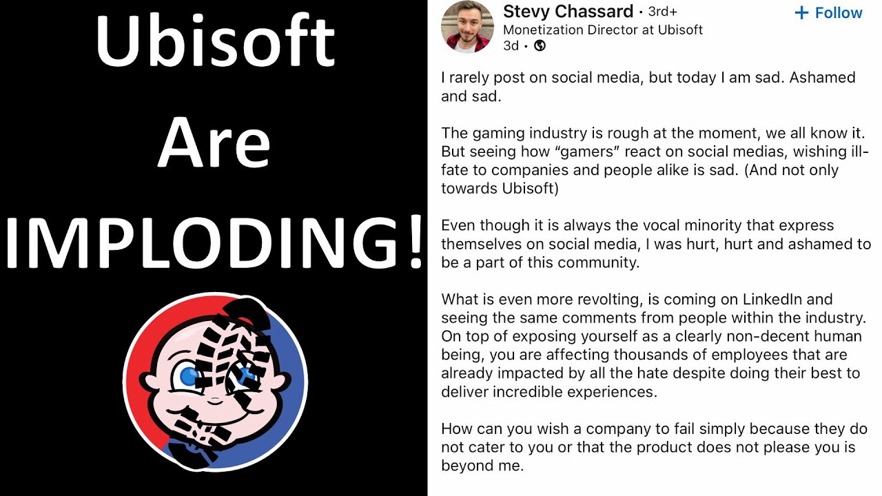 Ubisoft Are Doomed: Company Director Implodes On Social Media!