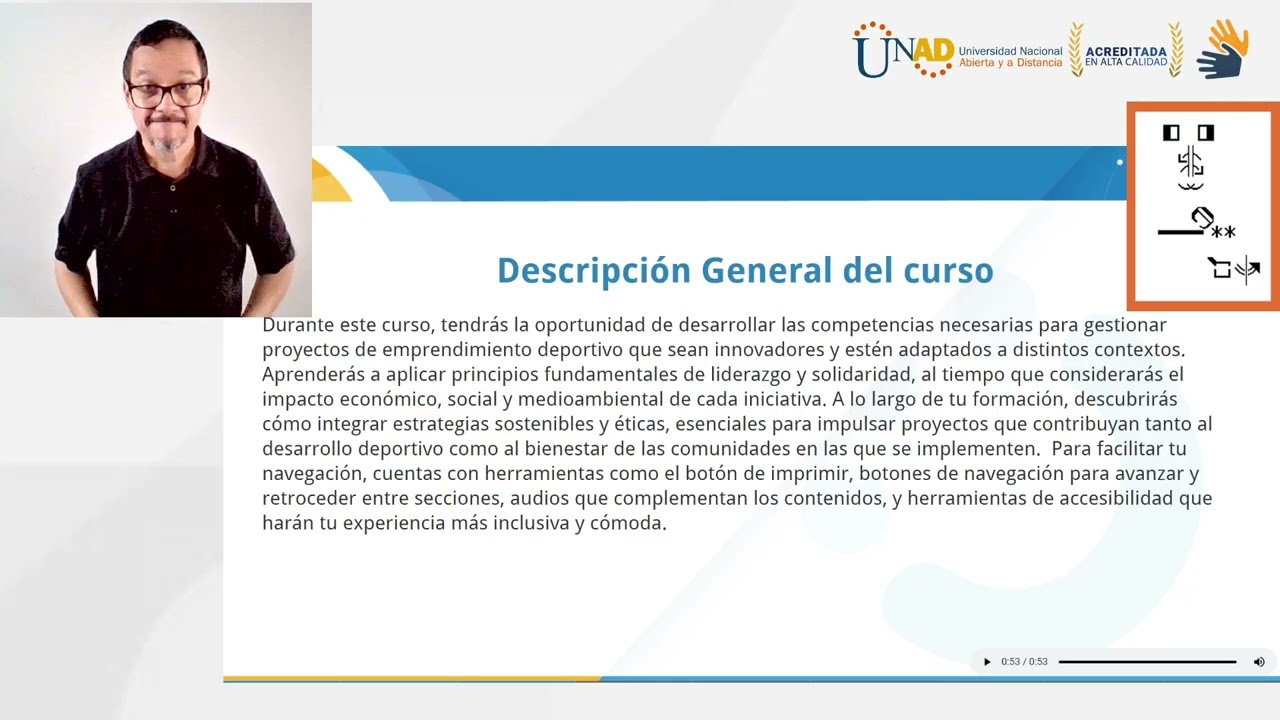 Presentación del Curso Gestión Deportiva
