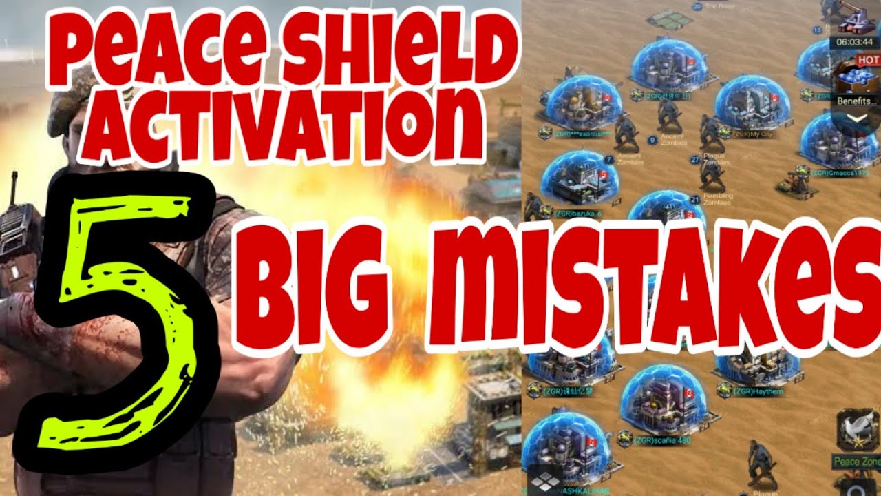Top 5 Mistakes You Makes | When you are using Peace Shield | Last Empire War Z Advanced Tips
