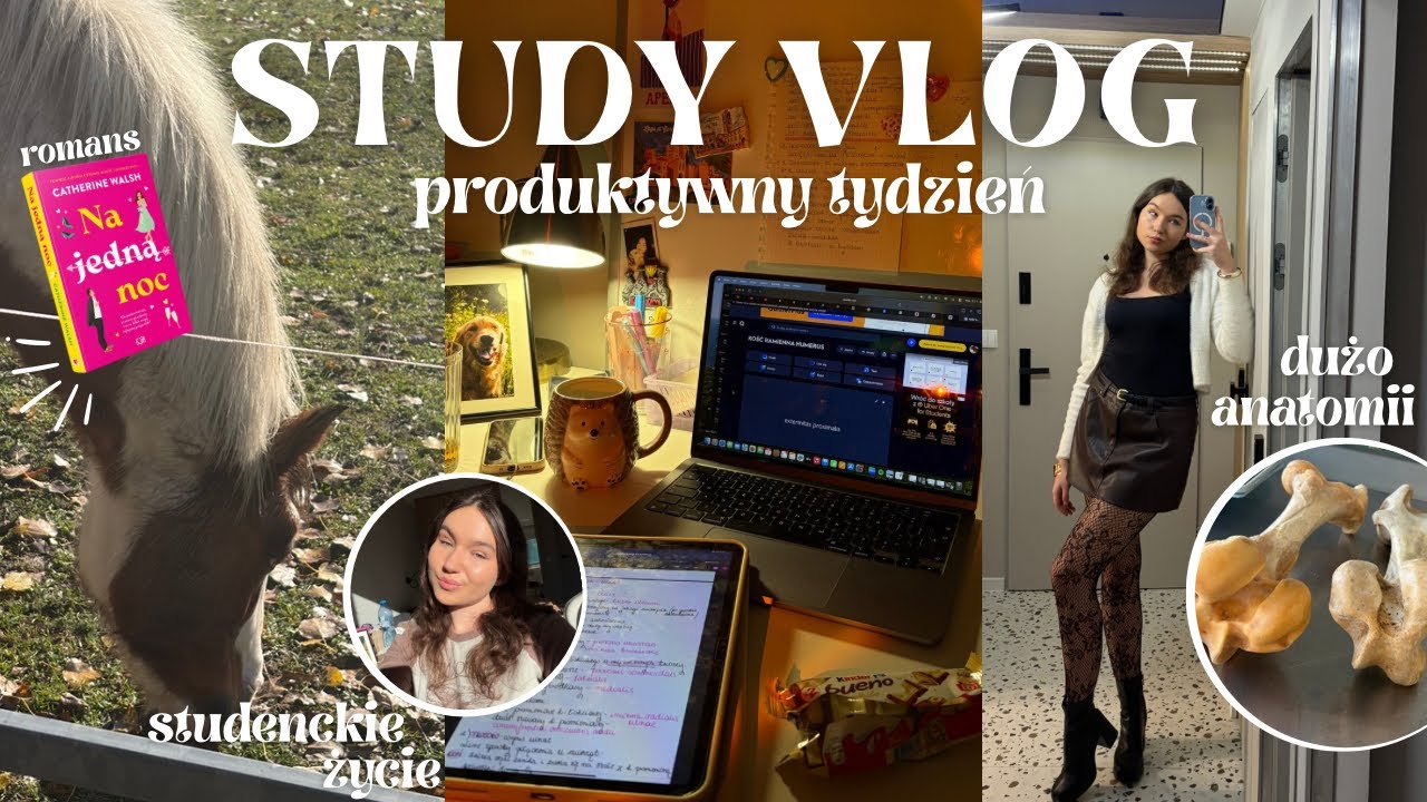 STUDY VLOG 🩺 | produktywny tydzień na weterynarii i dużo anatomii📚✨💗