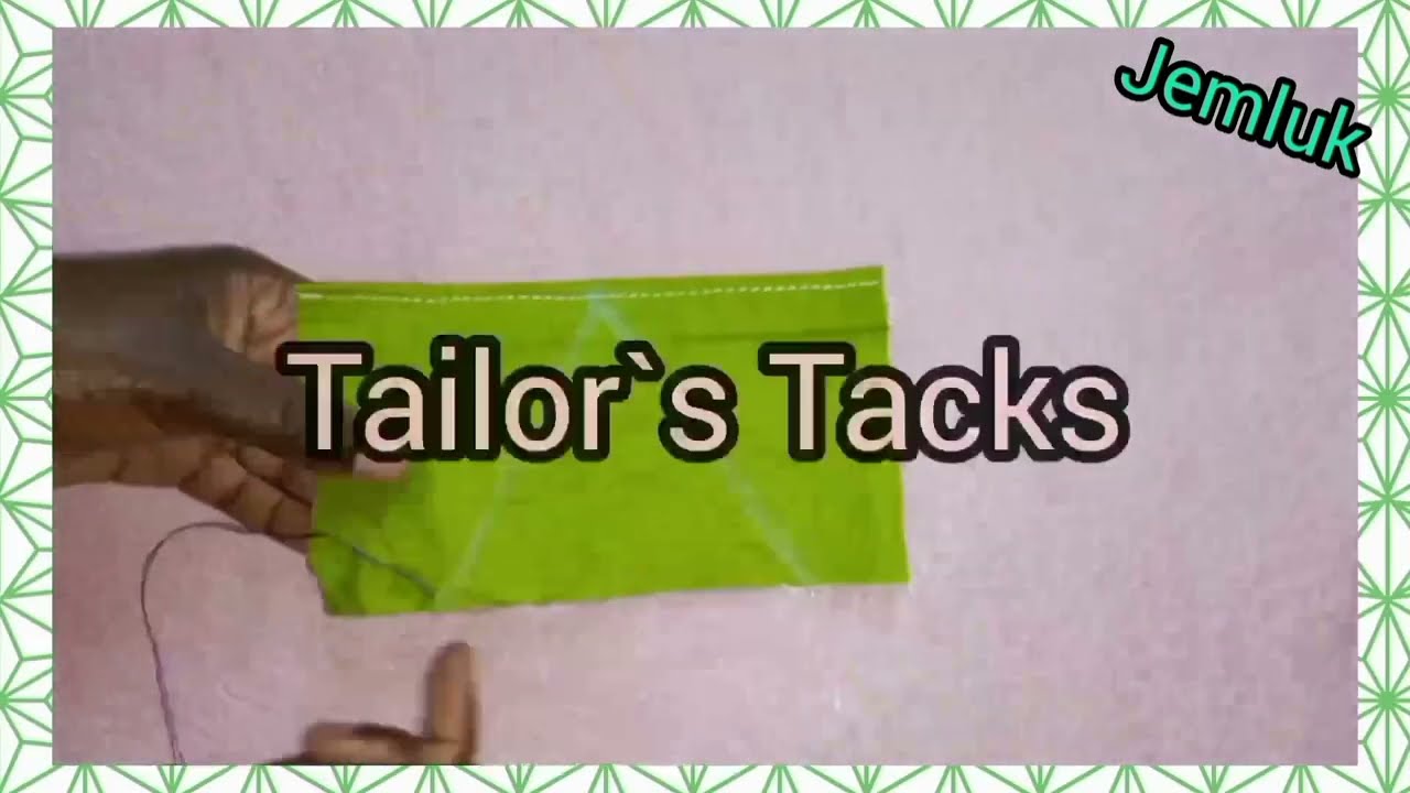 How to make tailor's tacking #stitches #stitching #tailor