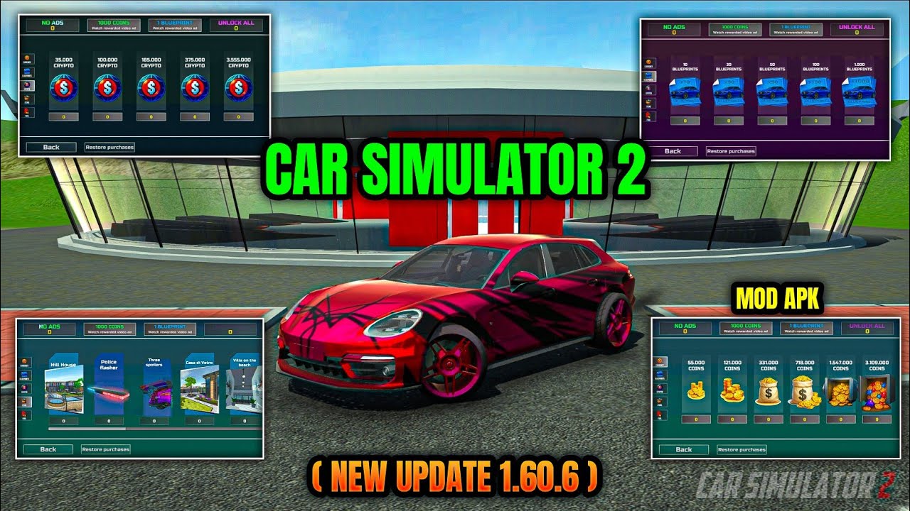 Car Simulator 2 new update v1.60.6 mod apk 🤑💵 | Unlimited Money | Unlimited Gold | Unlock All Cars