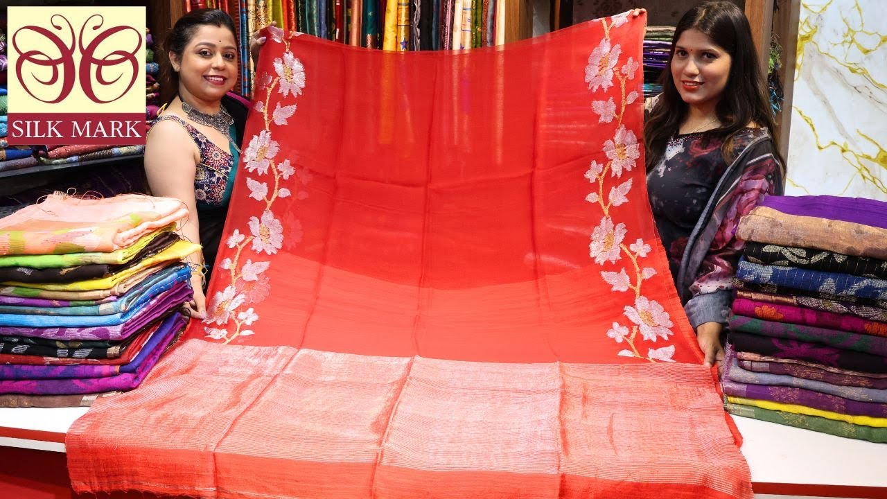 Handwoven Muslin Paithani/ Silk Linen & Matka Sarees With Silk Mark Kolkata Saltlake