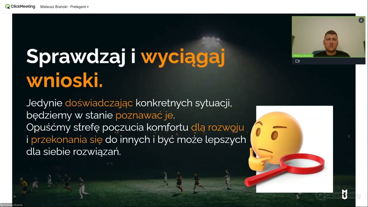 Webinar Bramkarski - Mateusz Brański Prelegent +