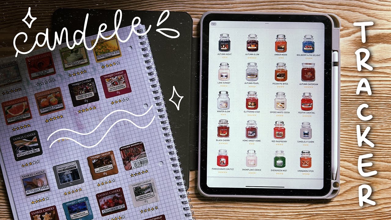 come ho organizzato il mio tracker di candele yankee candle in digitale su goodnotes 🕯️