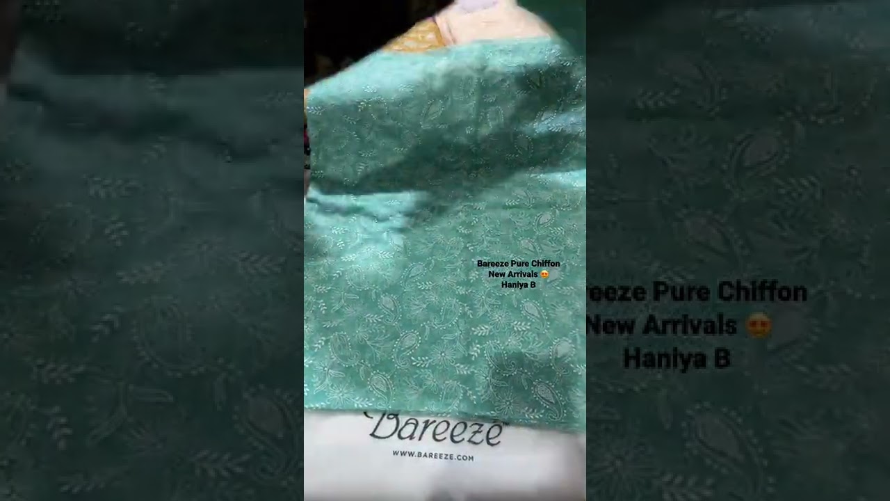 Bareeze New Arrivals 😍 Pure Chiffon suits 😍 complete video will be uploaded on YouTube channel &hearts;️