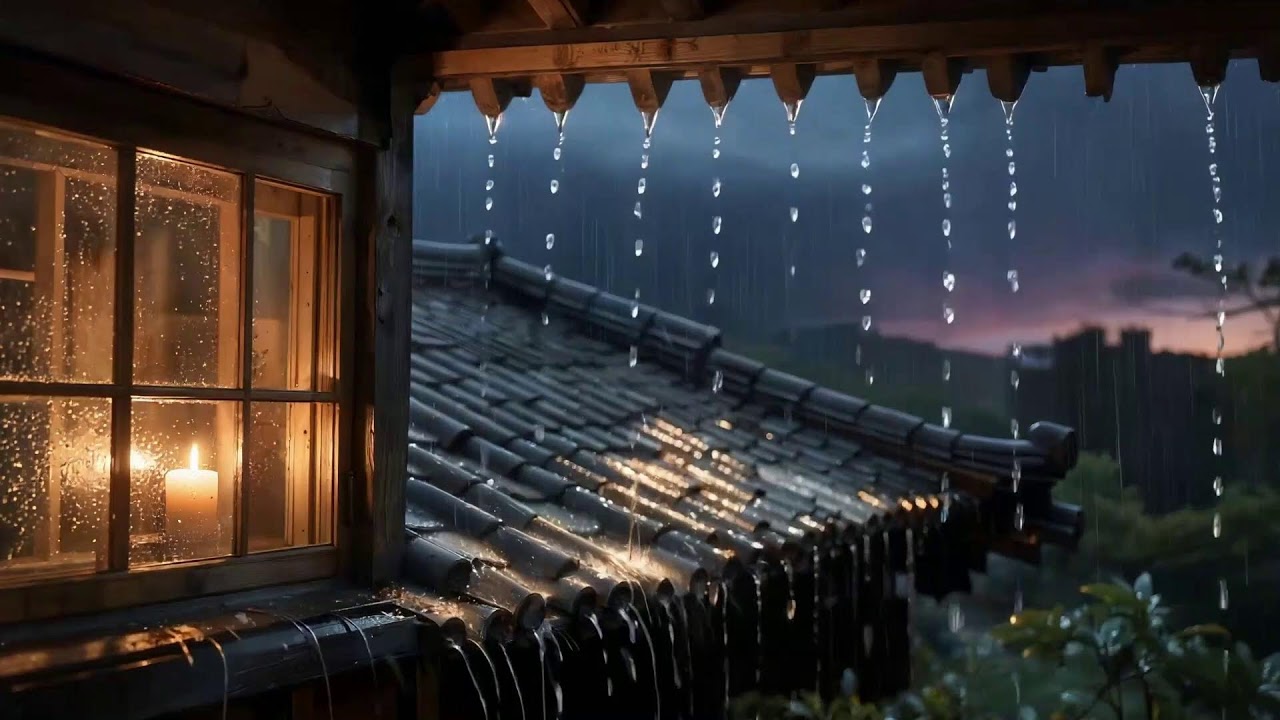 Stormy Night Ambience ⚡ | Heavy Rain & Thunderstorm Sounds for Sleep & Meditation