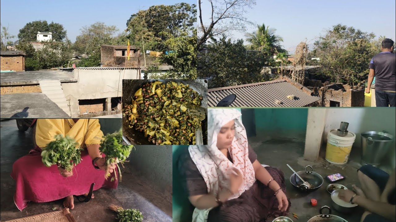 मेथी की सब्जी और इतनी अच्छी मौसम क्या लाजवाब है 🥰🌅#Saritapintu Life Vlogs 