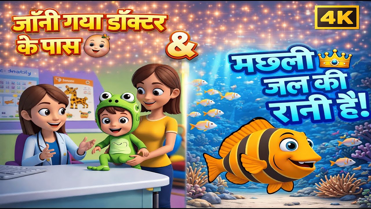 जॉनी गया डॉक्टर के पास 👶 && मछली जल की रानी है 🐟Other Collections | Nursery Rhyme | MagicToons TV