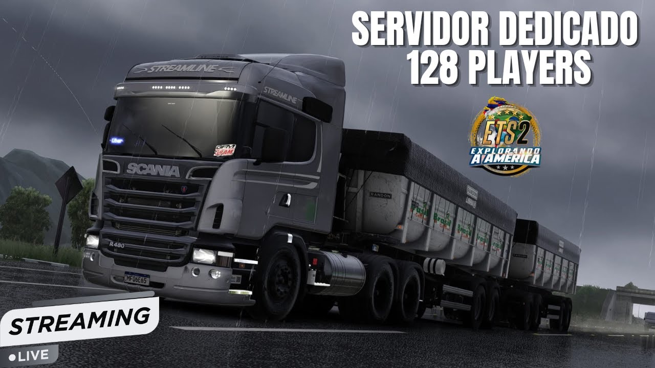 SCANIA R 560  / RODO-CAÇAMBA 30 METROS NO 128 PLAYERS #globaltruckonline #shorts #live #ets2