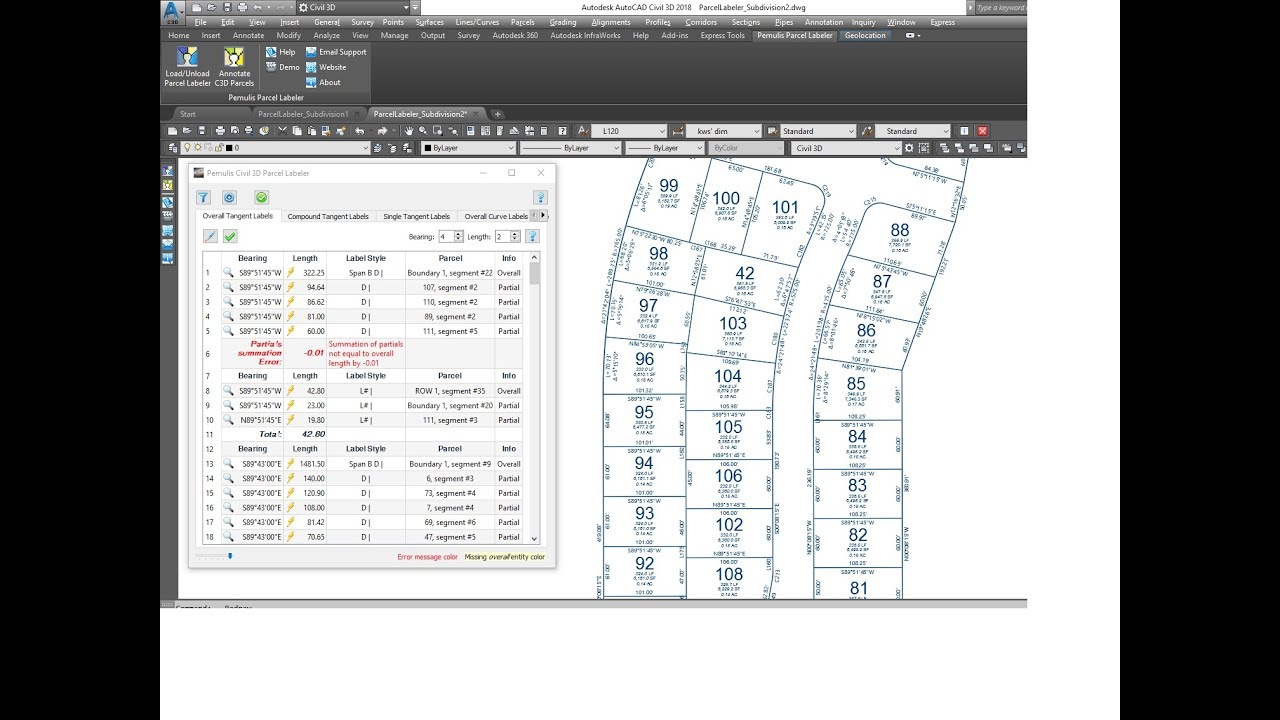 Label Civil 3D Parcels - Pemulis Parcel Labeler for Civil 3D