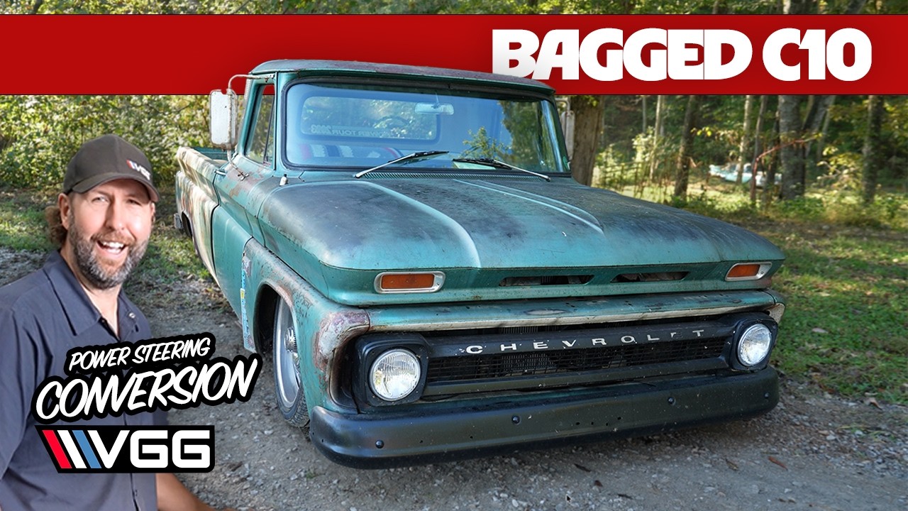 BAGGED C10 Truck Gets Custom Power Steering Conversion! Should be EASY...NOPE.