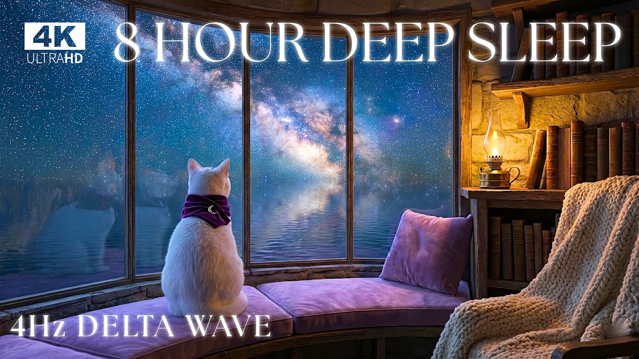 8 Hours Deep Sleep 💤 | Lilmon’s Starry Lighthouse Sanctuary | 4Hz Delta Wave & Celestial Ambience