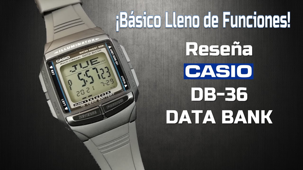 ВЫСОКОФУНКЦИОНАЛЬНЫЕ Цифровые часы с банком данных CASIO DB-36-1AV | ОБЗОР