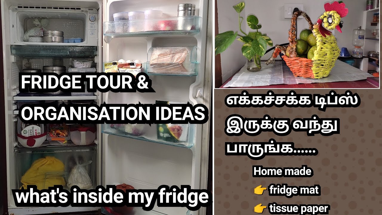 /Small Fridge Organisation with tips&tricks/Fridge tour in Tamil/What's inside my fridge
