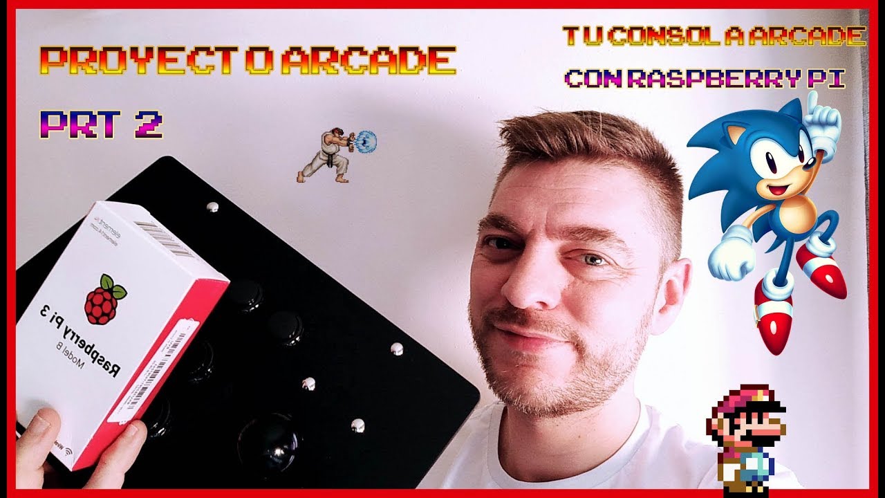 🕹️CONSOLA ARCADE RASPBERRY Pi 3 B, MANDOS SANWA CLON 