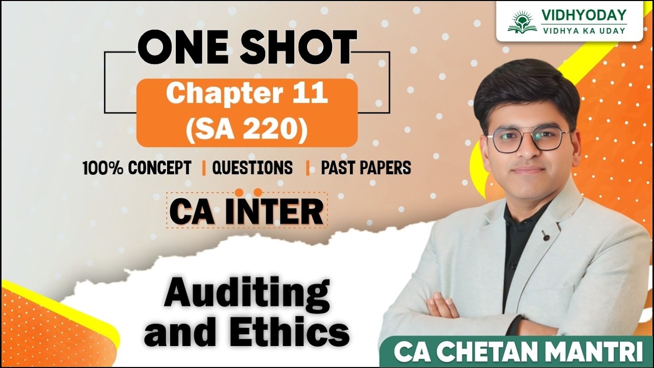 Chapter 11 ( SA 220) | Auditing | ZIDD Revision | CA Inter May 2026 | CA Chetan Mantri